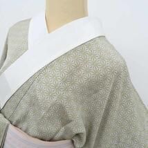 ✾まめ藤✾ 未着用 正絹 着物 袖無双 麻の葉 アッシュブロンドの星空”長襦袢 N-96