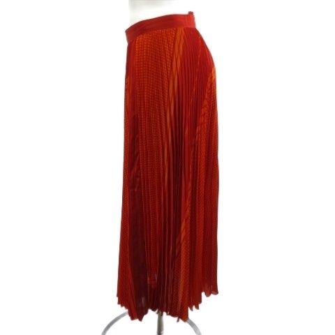 サカイ sacai 22-06100 プリーツ ラップ ロングスカート チェック ロゴ