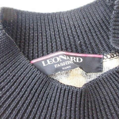 レオナール ファッション ニット セーター 半袖 ウール シルク