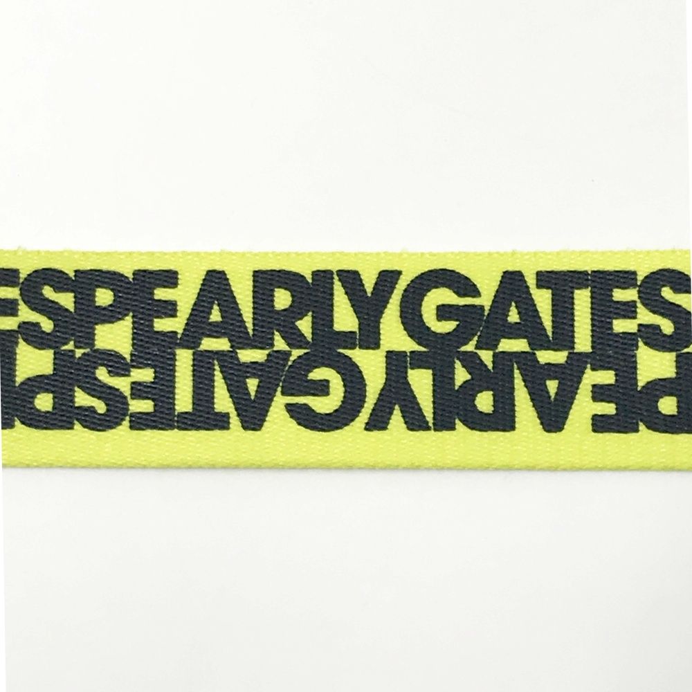 PEARLY GATES パーリーゲイツ ベルト ロゴ総柄 イエロー系