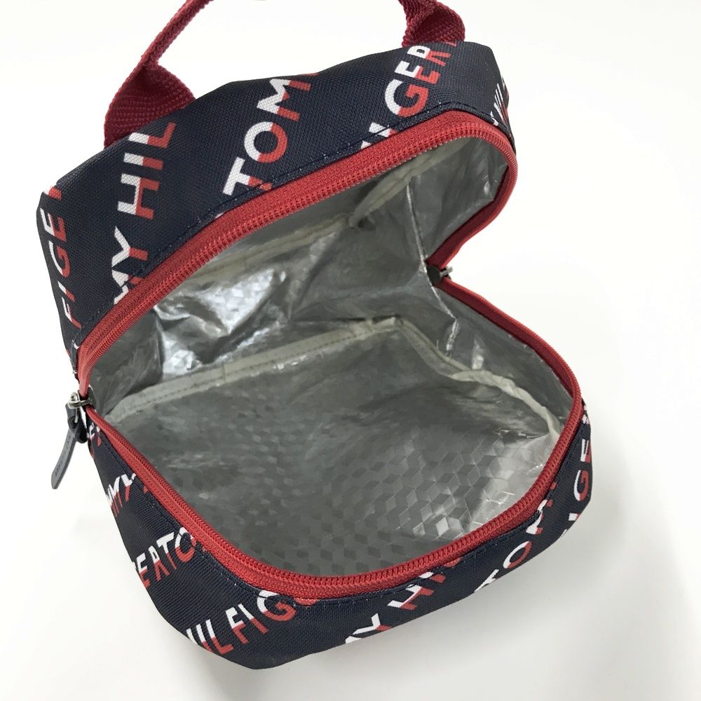 新品】トミーヒルフィガーゴルフ 氷嚢 ネイビー×レッド ロゴ総柄