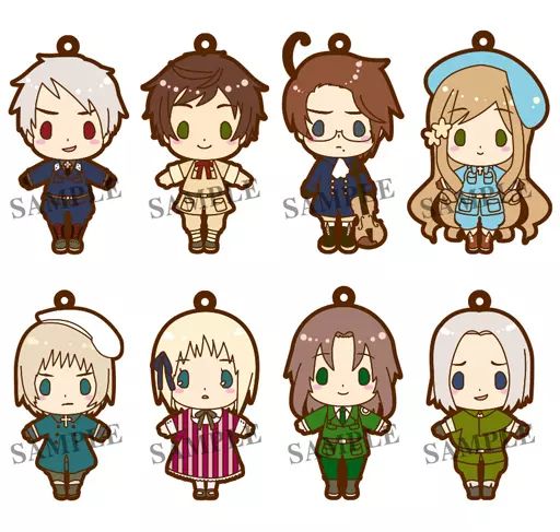 中古】ストラップ(キャラクター) 全8種セット 「esシリーズnino ラバー