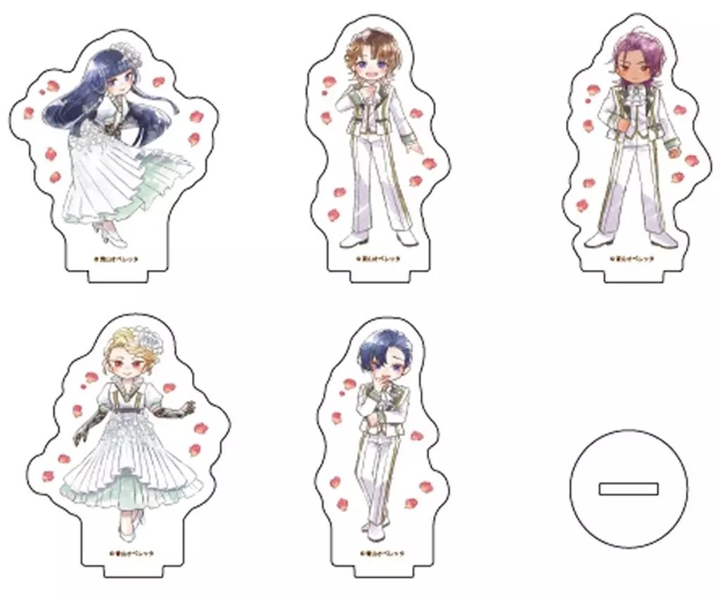 【中古】アクリルスタンド・アクリルパネル 全5種セット 「青山オペレッタ アクリルぷちスタンド 03.グラフアートイラスト」