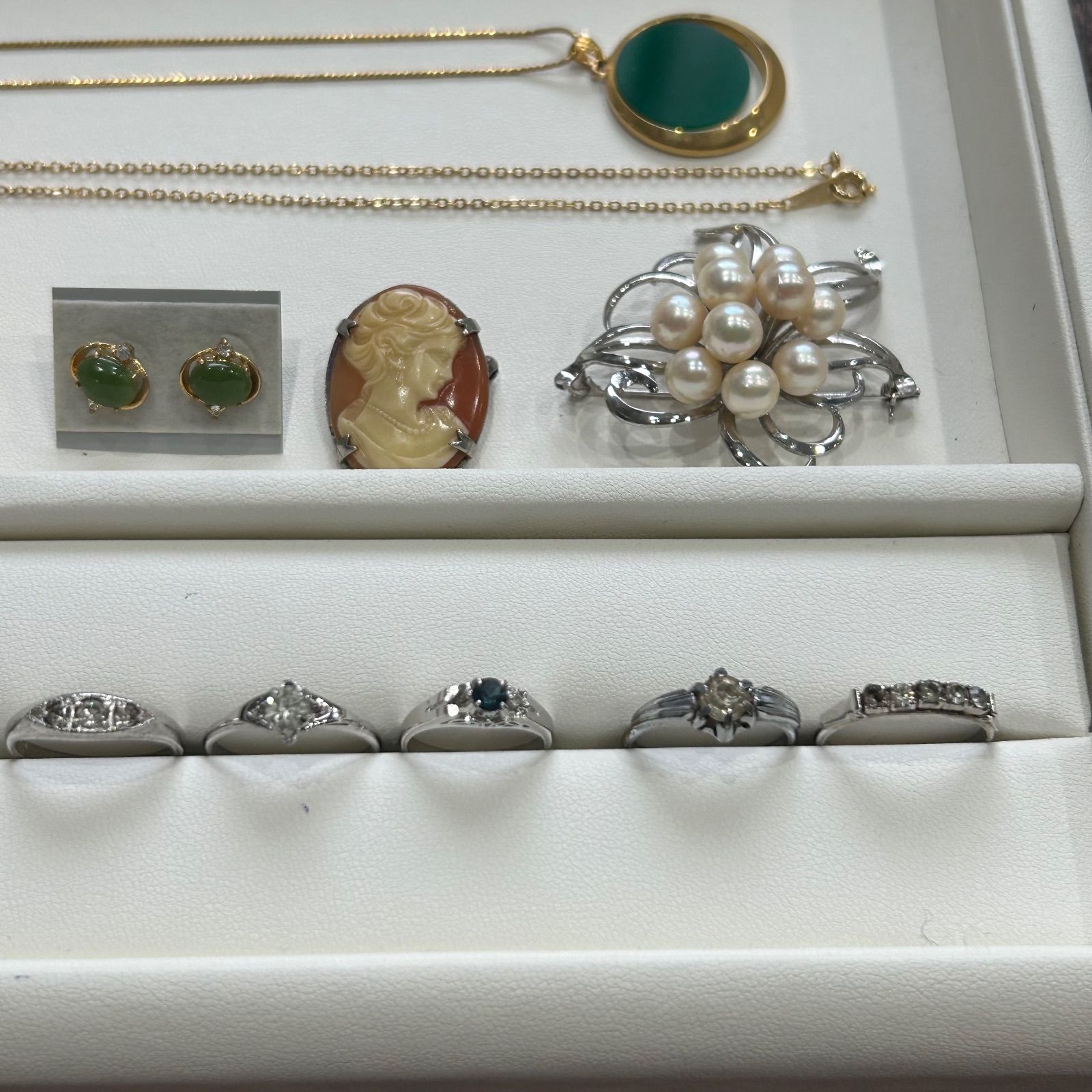 ⑦遺品整理 メッキアクセサリー アクセサリーおまとめ ネックレス 指輪