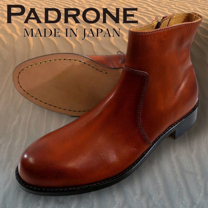 PADRONE パドローネ 日本製 マッケイ製法 本革 牛革 SIDE ZIP BOOTS