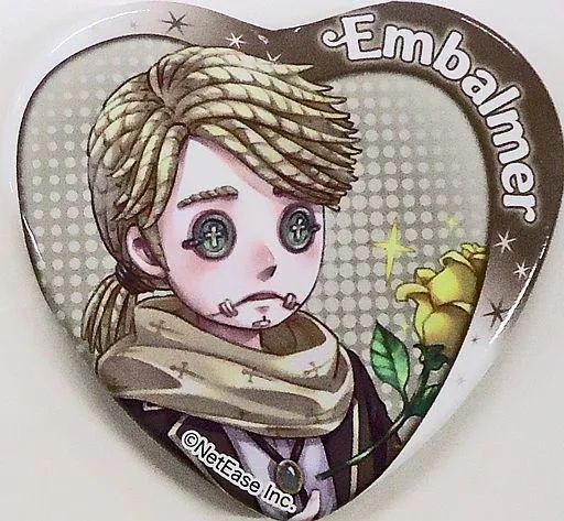 第五人格 納棺師 イソップ クリスマス カフェ ハート型缶バッジ 第五人格 バトラーズカフェ ハート缶バッジ 囚人 Identity V 第五人格