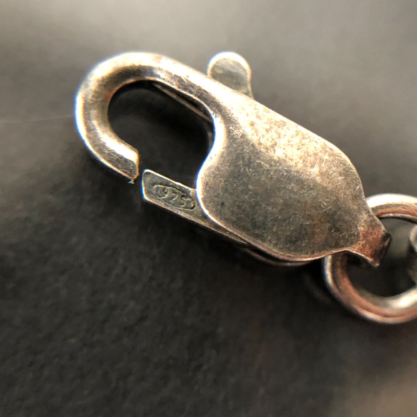 ネックレス SILVER シルバー 925刻印 重量約17g Italy刻印 ジルコニア 