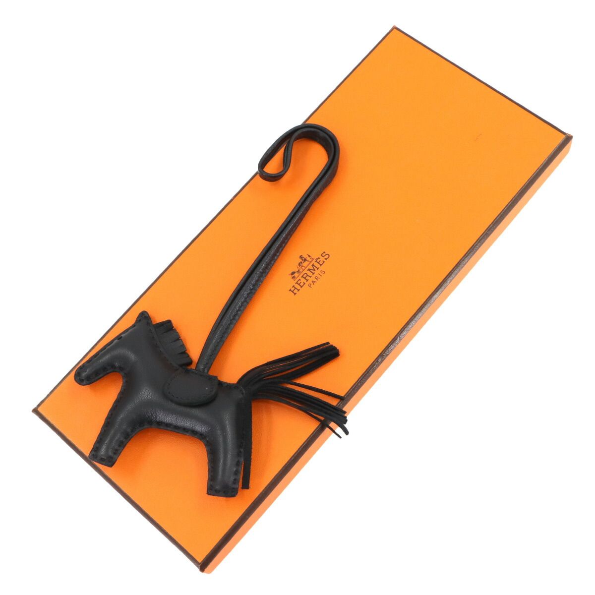 新品同様 エルメス HERMES ソーブラック ロデオ PM バッグチャーム