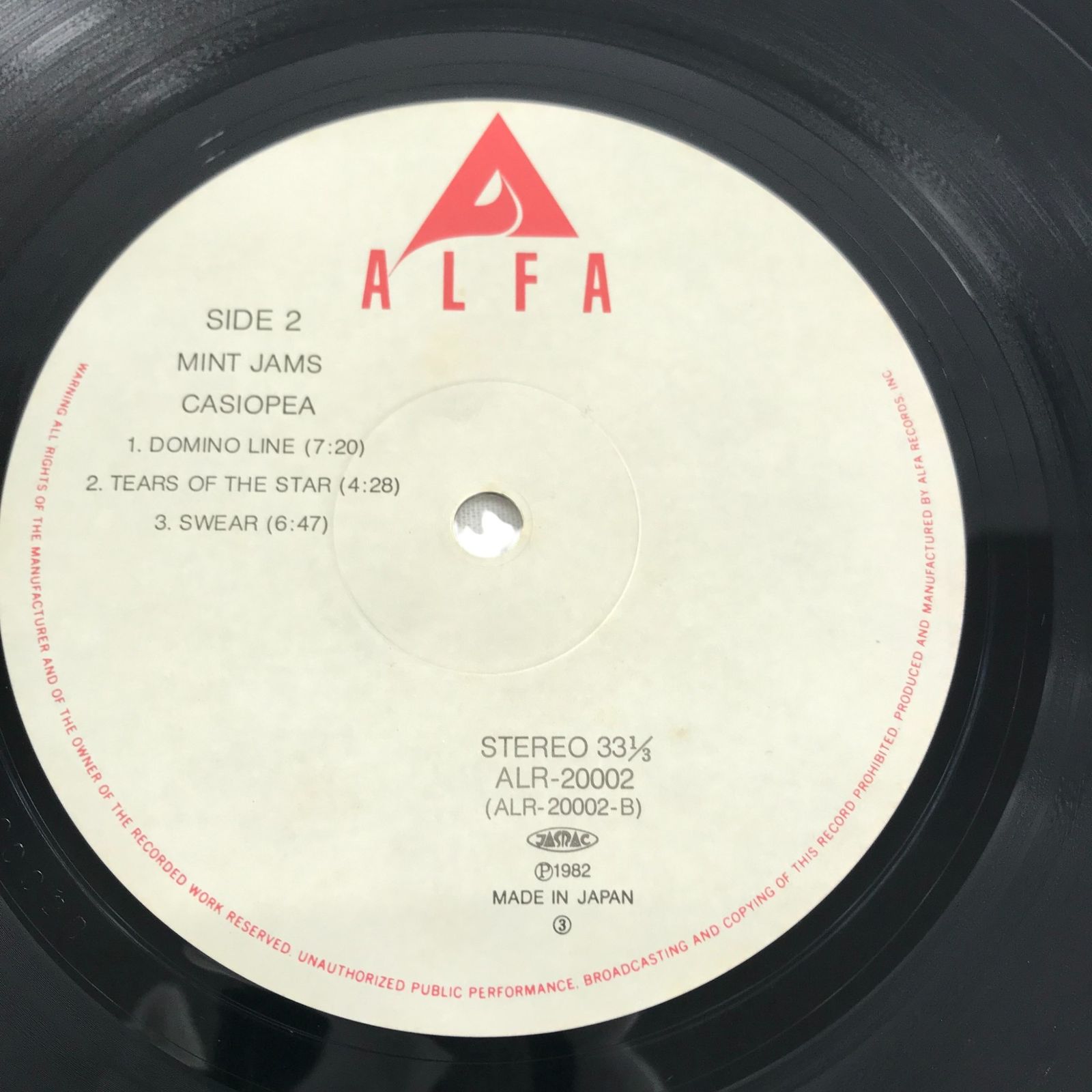 Alfa CASIOPEA カシオペア MINT JAMS ミント・ジャムス LPレコード ALR