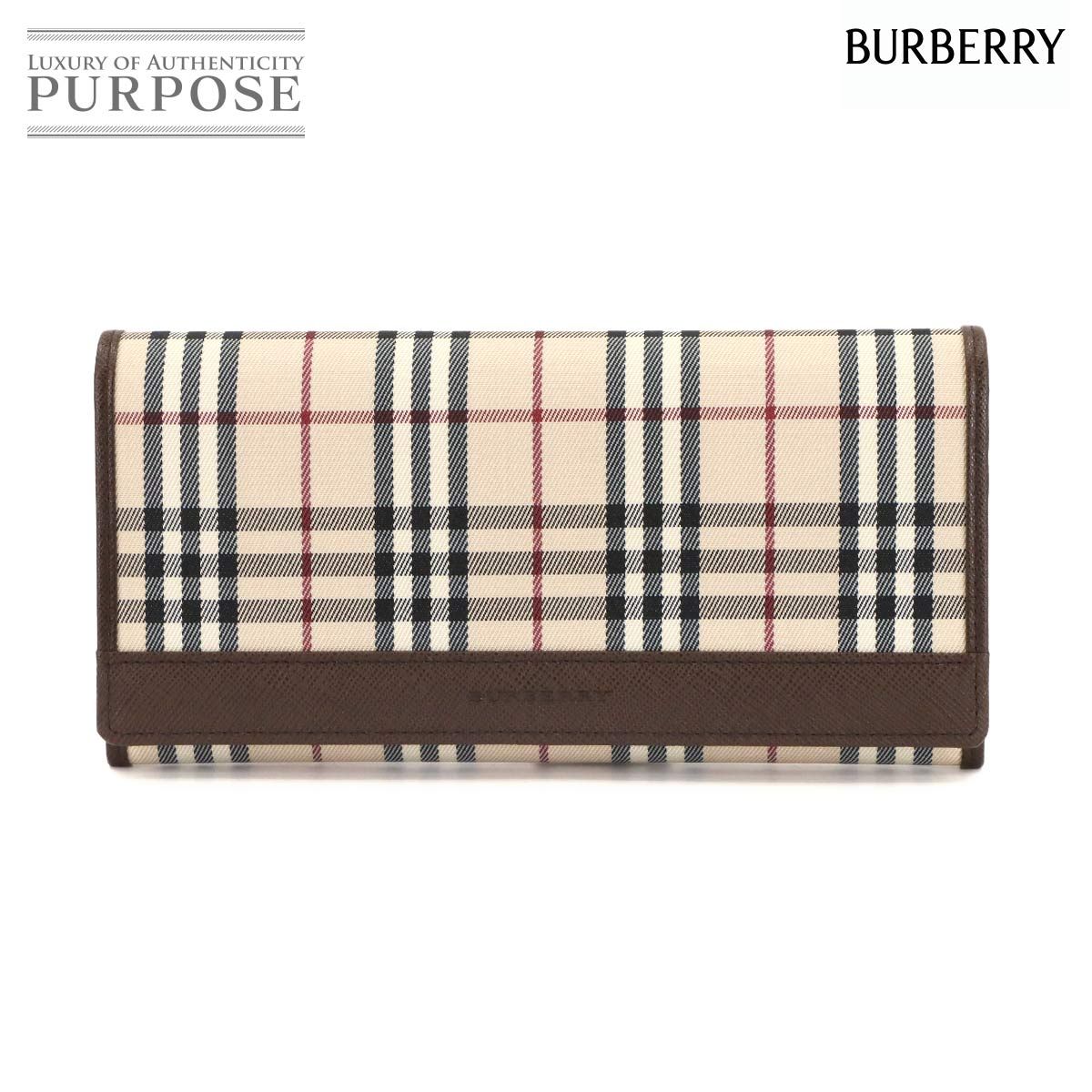 未使用 展示品 バーバリー BURBERRY ノバチェック 二つ折り 長財布