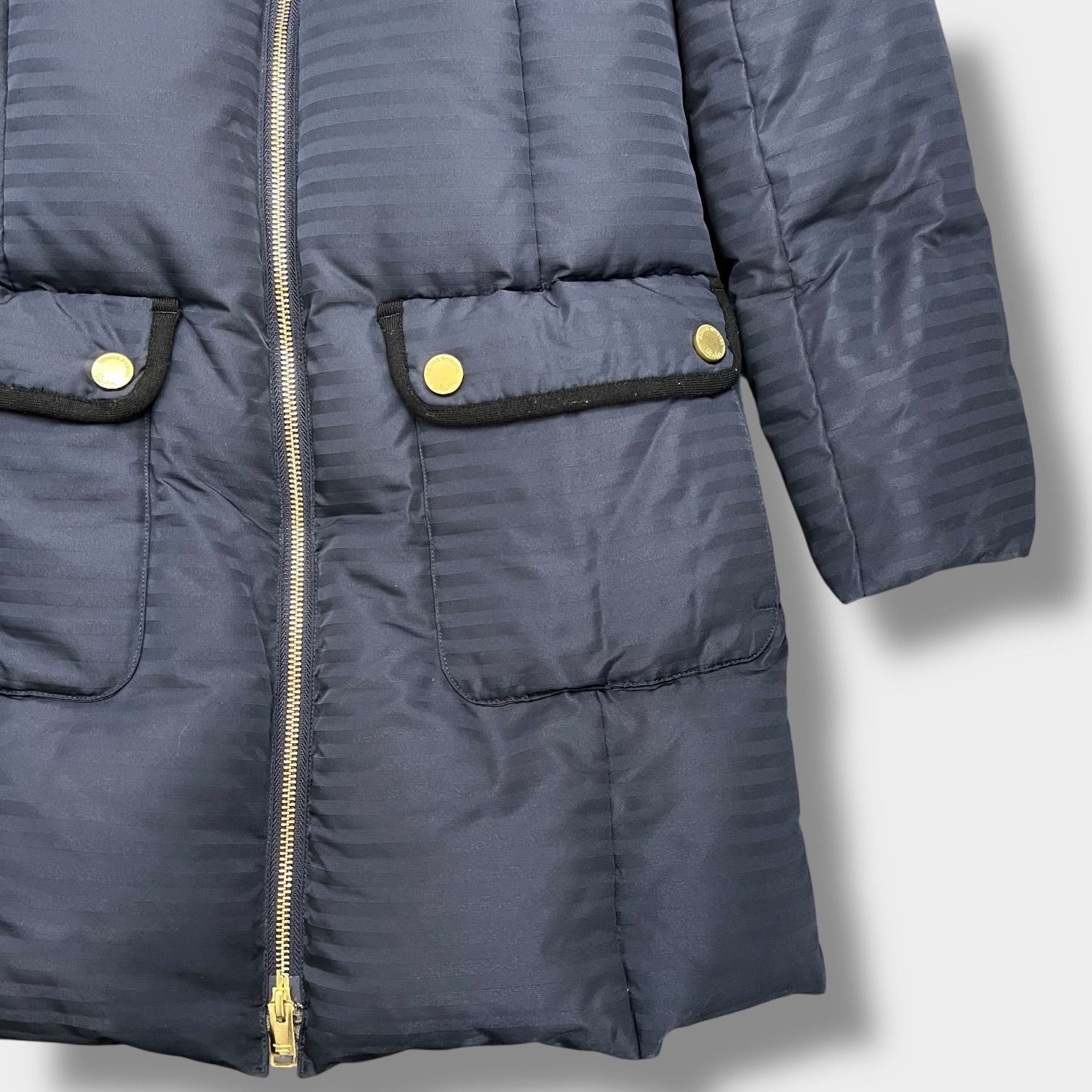 Sonia Rykiel ファー付きダウンコート ソニアリキエル 32 ネイビー