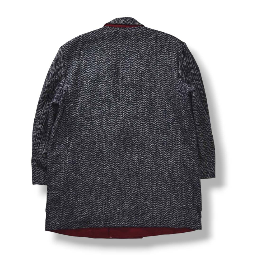 上質】 ランバン LANVIN ダブルブレスト ミドル チェスター コート