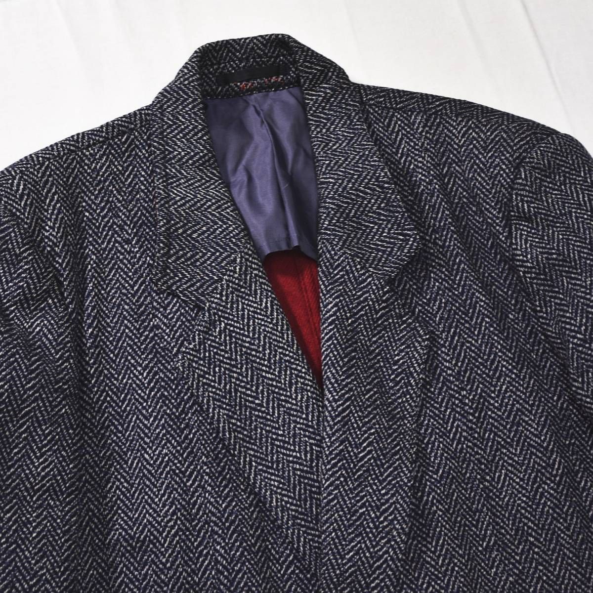 上質】 ランバン LANVIN ダブルブレスト ミドル チェスター コート