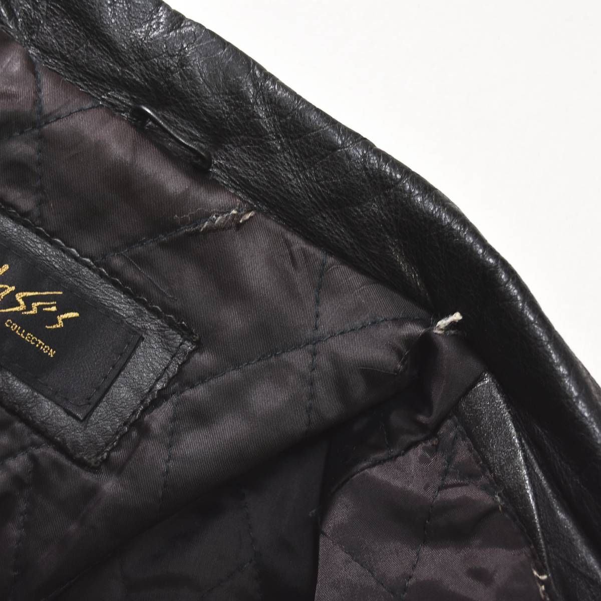 本革】 90s ヴィンテージ Hass's Collection 牛革 カウハイド レザー