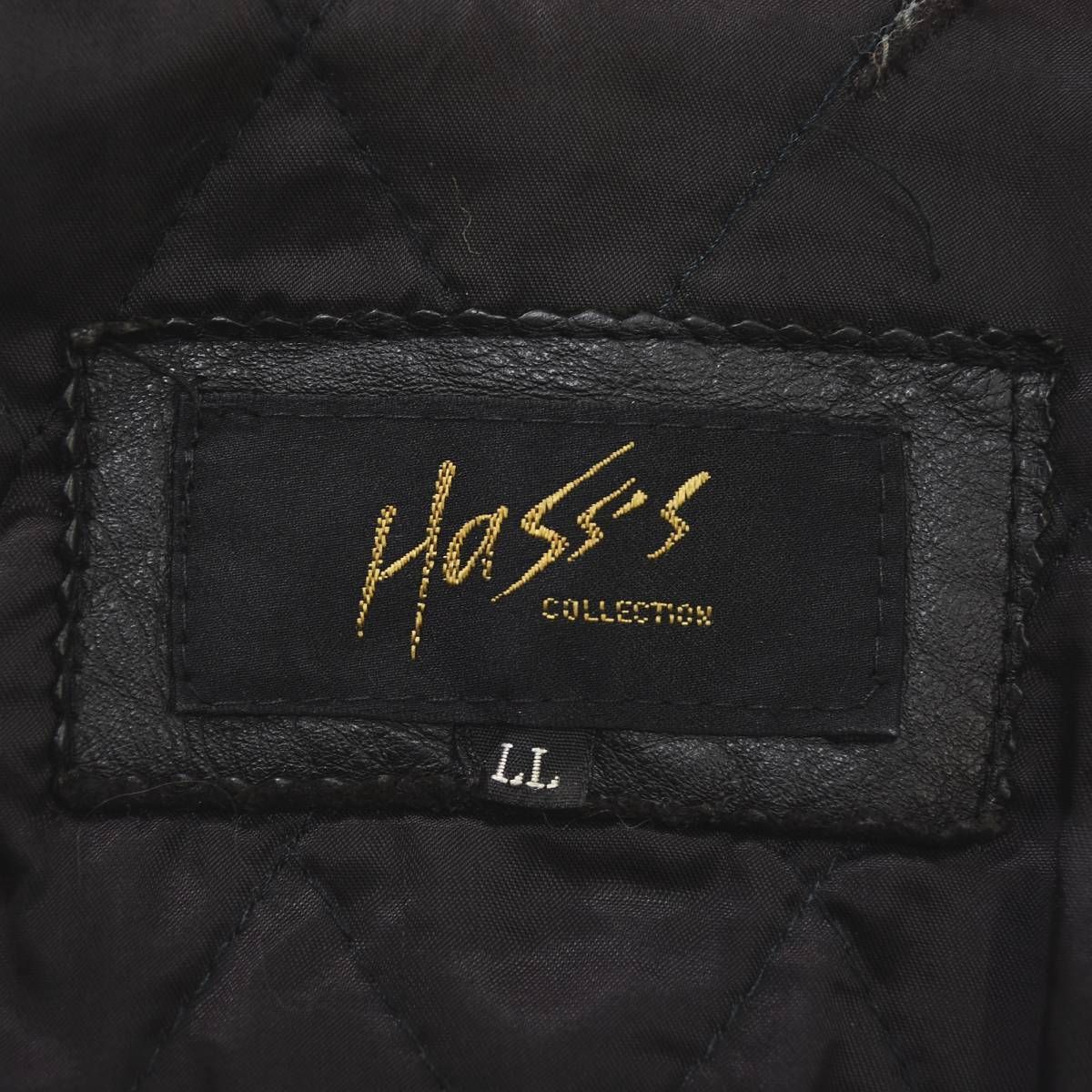 本革】 90s ヴィンテージ Hass's Collection 牛革 カウハイド レザー