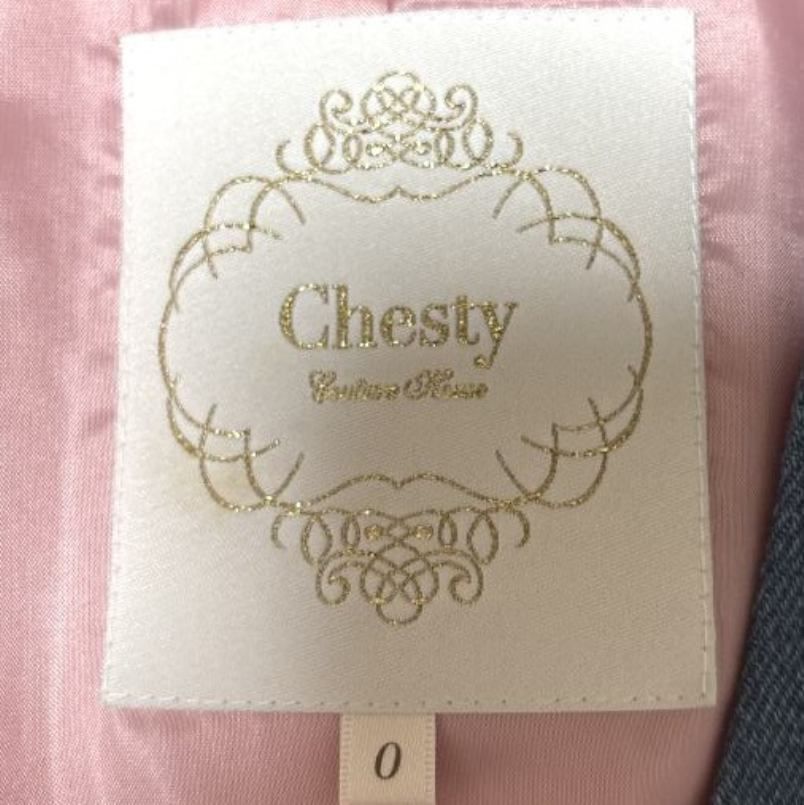 パール付きプリーツジャケット チェスティ 新品タグ付き⭐︎Chesty サイズ0 キラキラ ピンクツィード ノーカラージャケット チェスティ CHESTY ジャケット・アウター