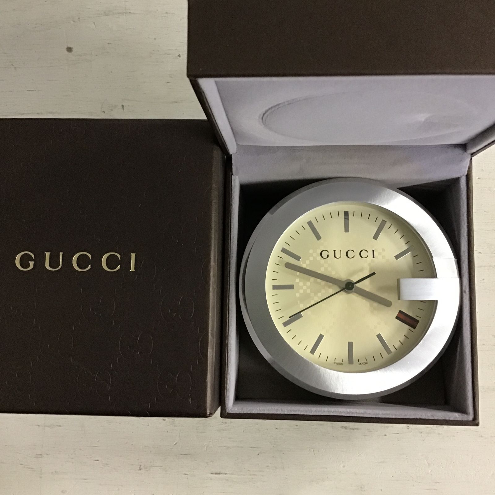八戸85-5-20251223】GUCCI グッチ 置き時計 (60) - メルカリ