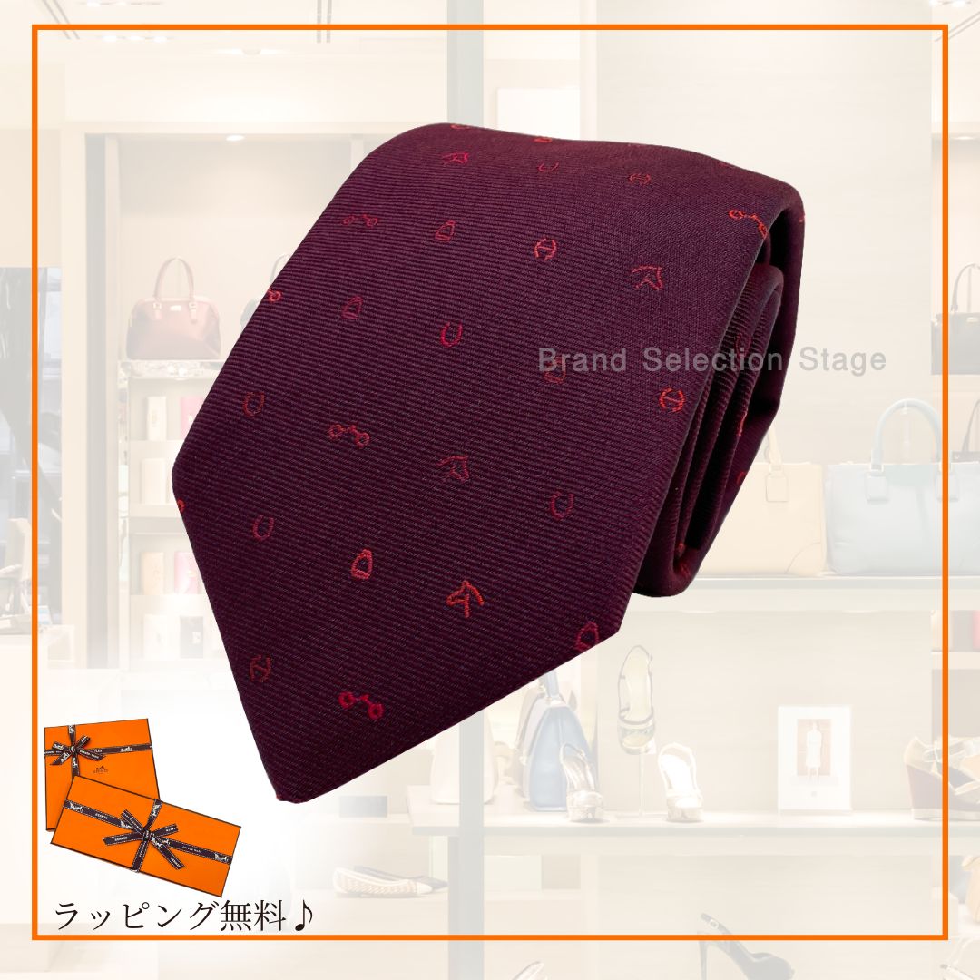 新品】 エルメス HERMES ネクタイ シルクツイルタイ7cm《 トゥティ