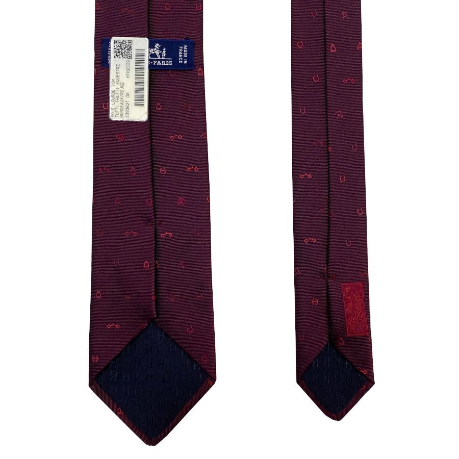 新品】 エルメス HERMES ネクタイ シルクツイルタイ7cm《 トゥティ