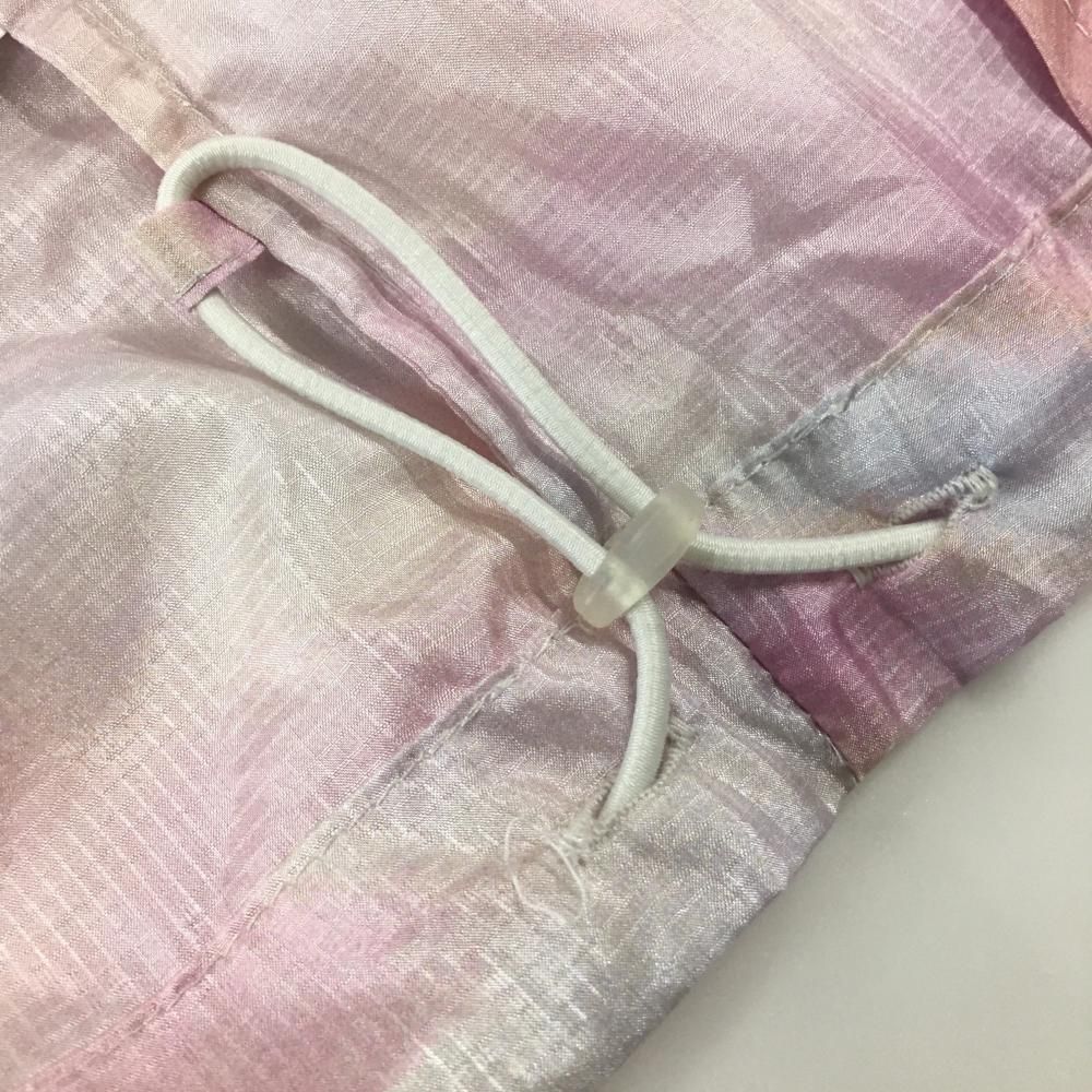 アルチビオ ブルゾン ピンク系 ハーフジップ 薄手 裾ドローコード 飾り