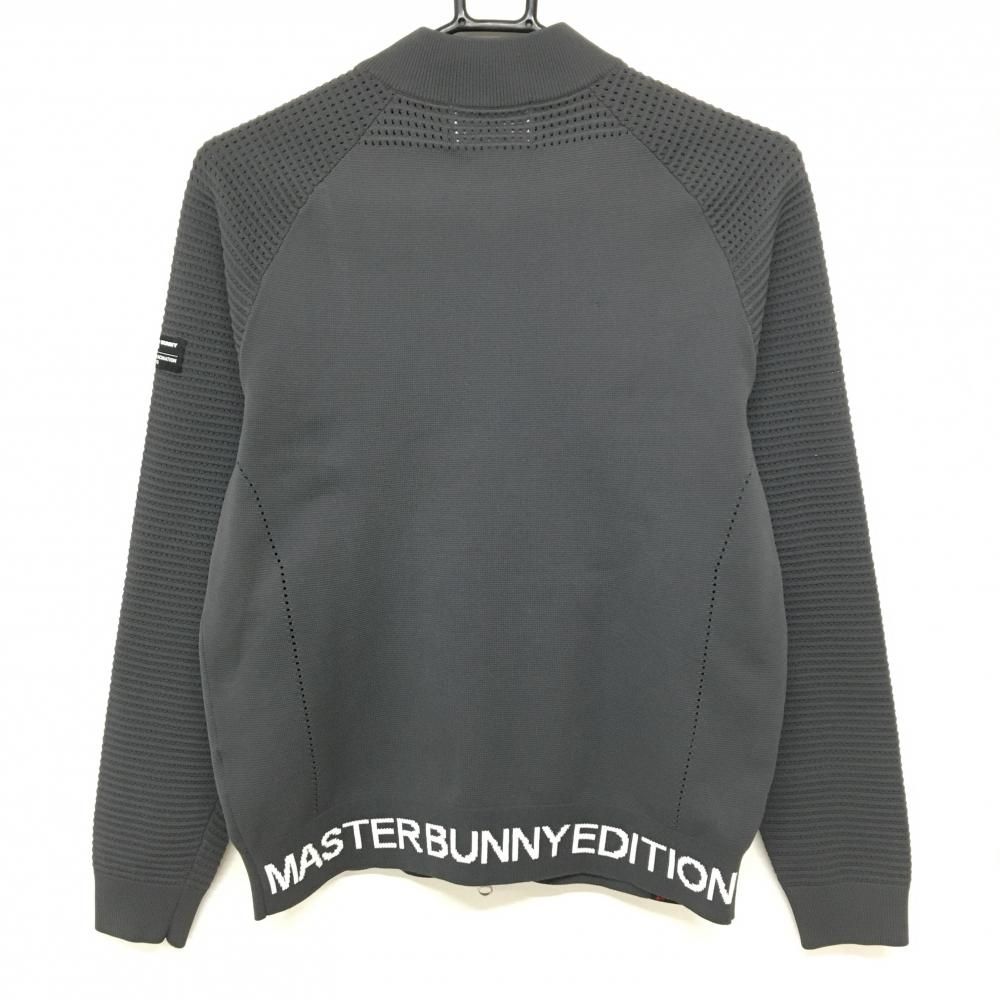 美品】マスターバニー ニットジャケット ダークグレー 透かし編み