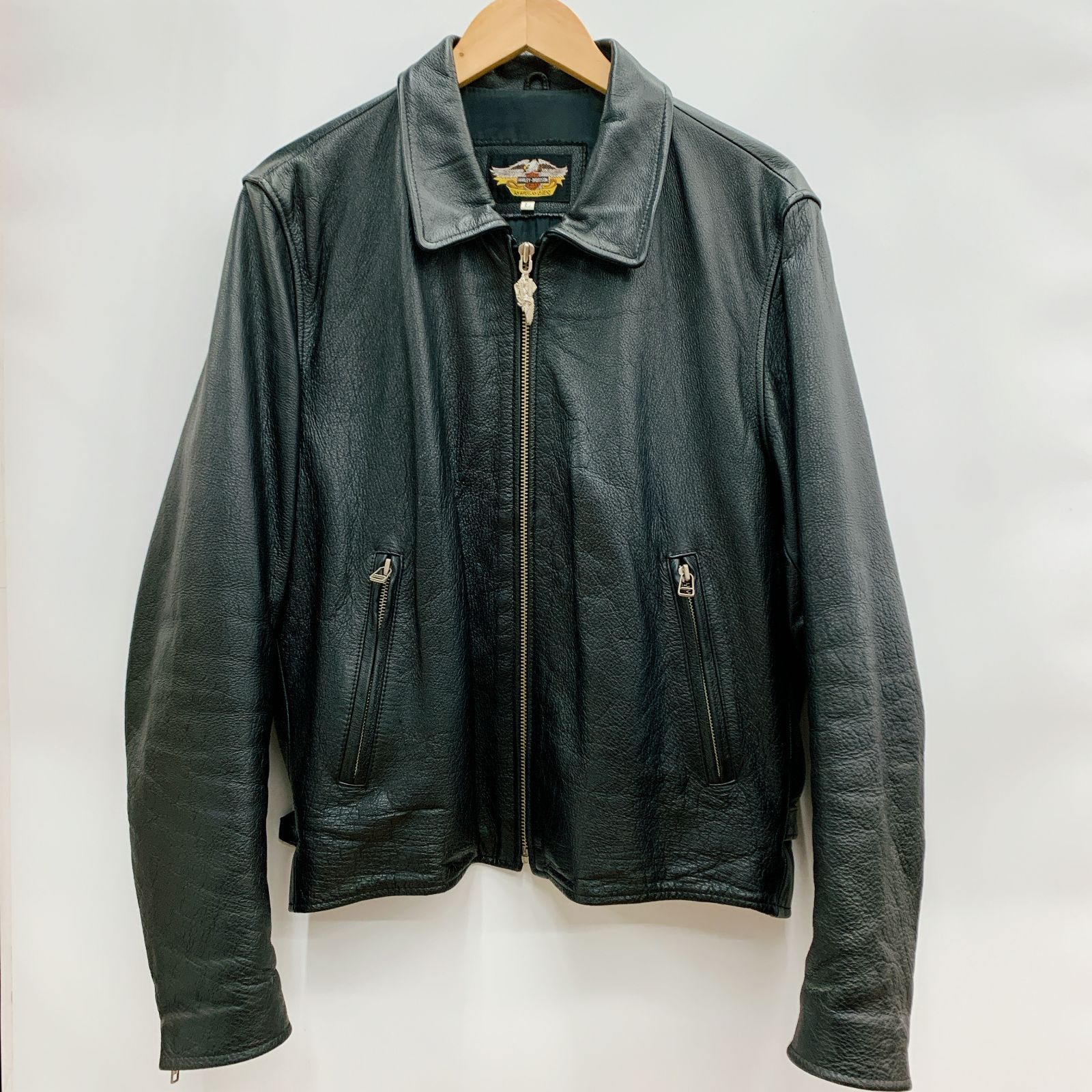 HARLEY DAVIDSON レザージャケット Lサイズ ブラック 羊革 メンズ