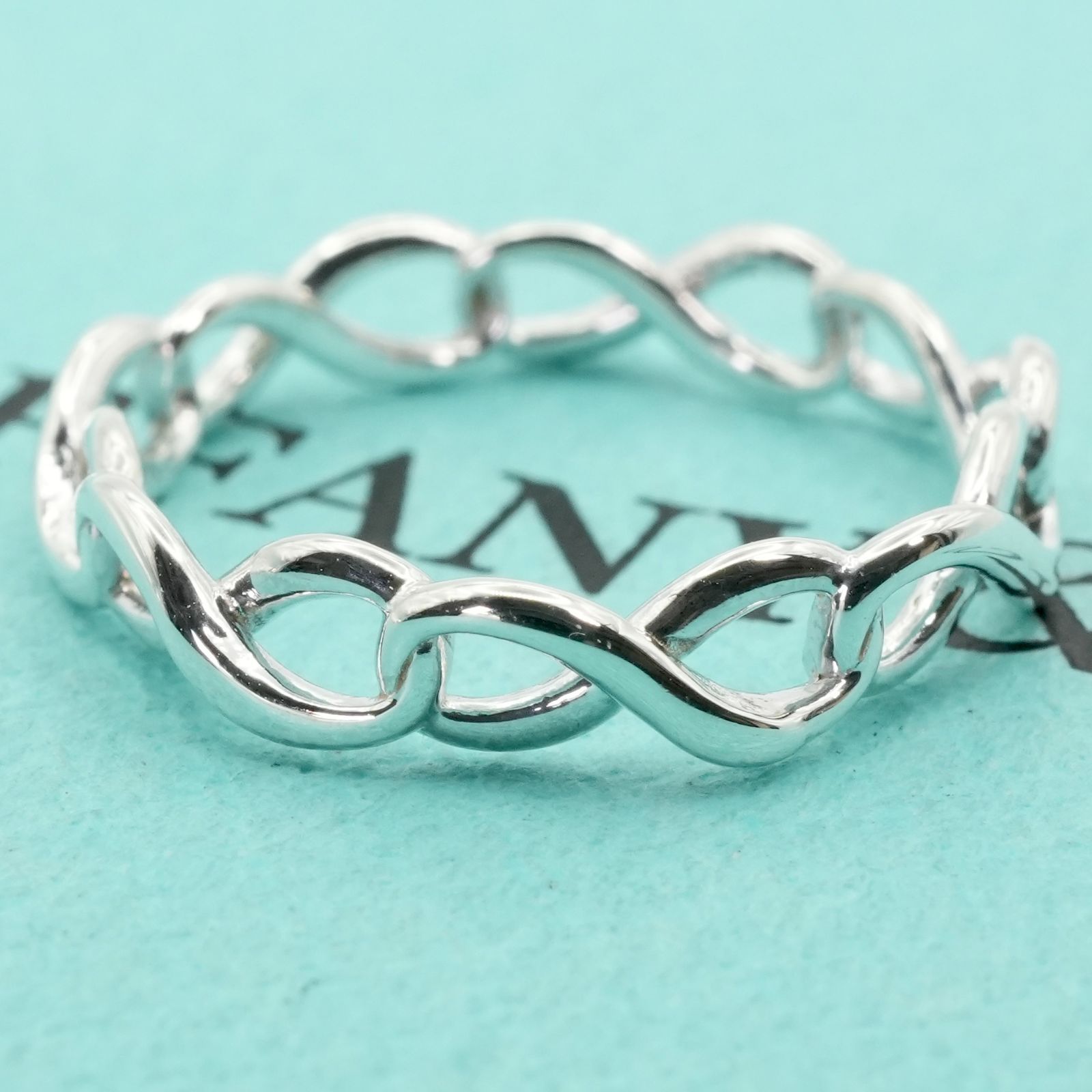 極美品11.5号ティファニー シルバー インフィニティバンドリング25
