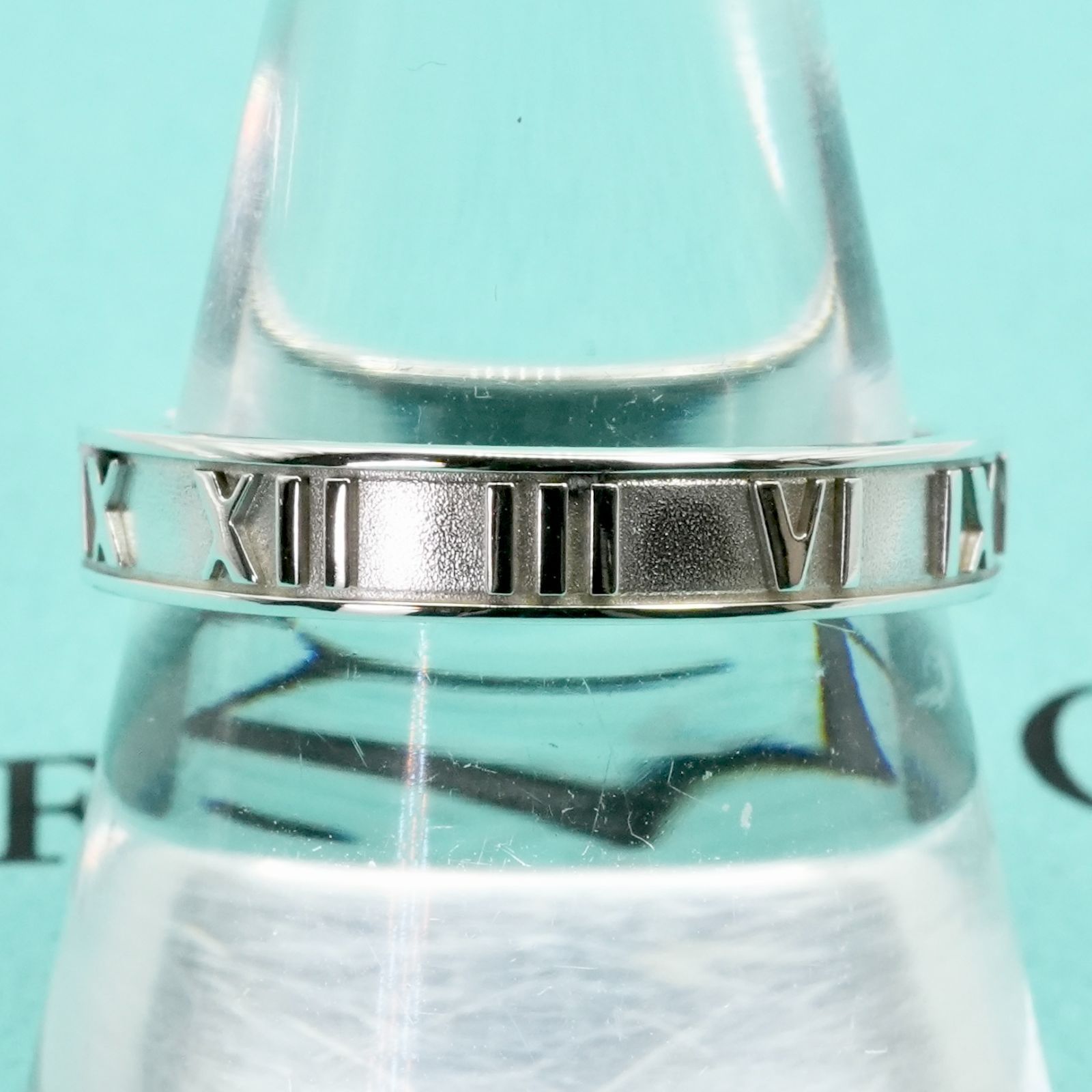 極美品20号 ティファニー アトラス スリム シルバー リング/25-2596