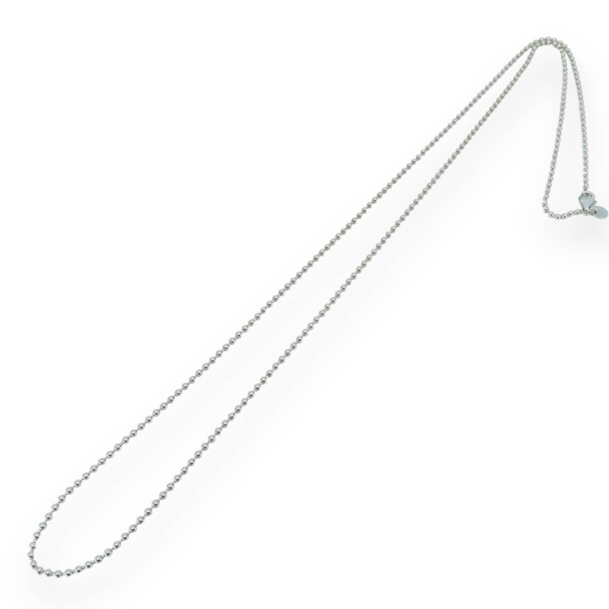 美品 Tiffany&Co. ティファニー ロング ボールチェーン シルバー 