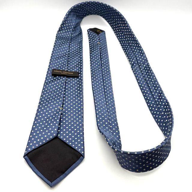 ルイヴィトン モノグラム ネイビー 水玉柄 ネクタイ 127988 - メルカリ
