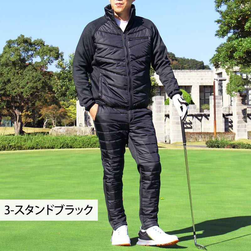 ゴルフウェア セットアップ メンズ 上下セット 暖かい 裏起毛 ゴルフ