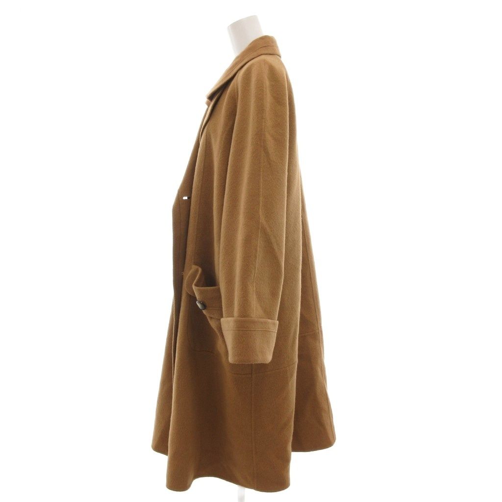 レリアン Leilian ダブルブレスト カシミア混コート ロング 11 茶