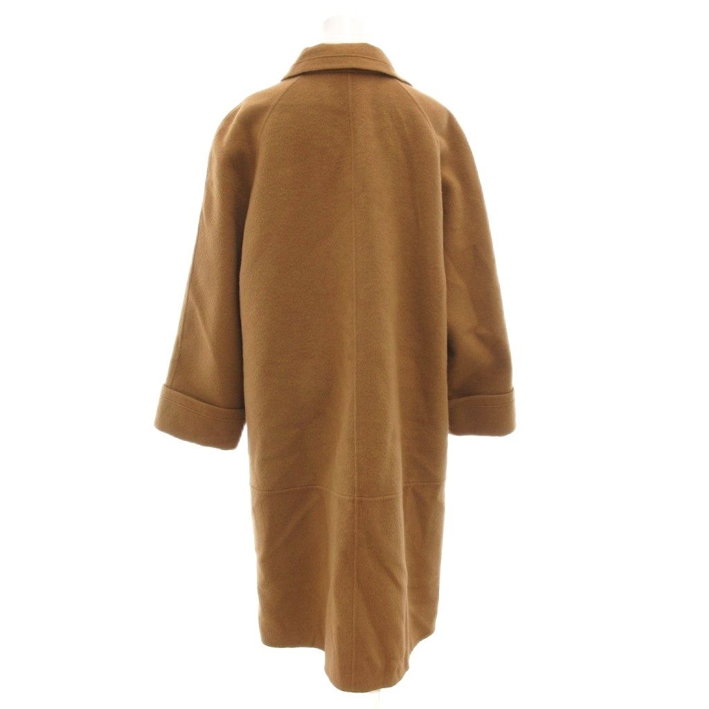 レリアン Leilian ダブルブレスト カシミア混コート ロング 11 茶