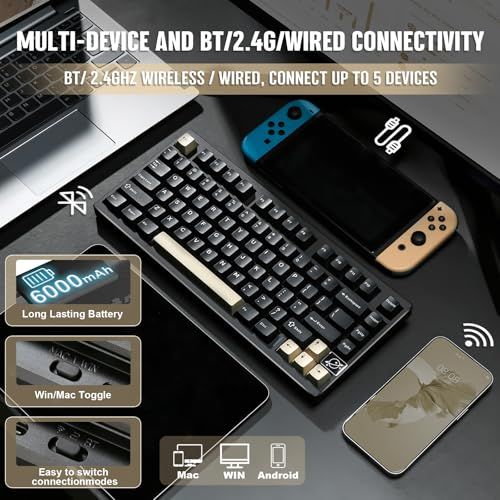 YUNZII AL75 PRO 80キー ゲーミングキーボード メカニカルキーボード