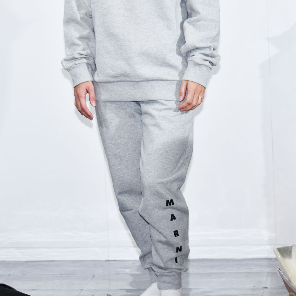 マルニ キッズ パンツ 大人もOK スウェットパンツ ロゴ M01218 グレー