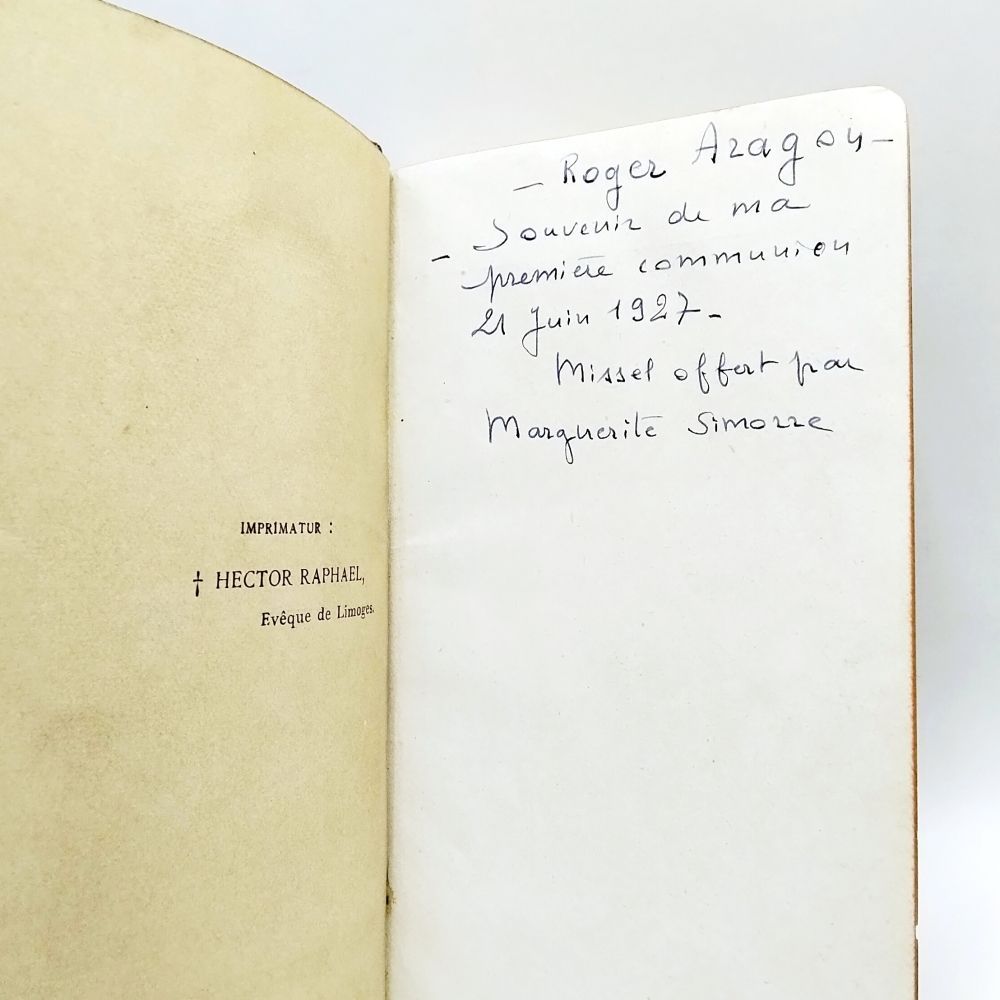 祈祷書 ミセル アンティーク 1900年代初期 フランス 革装 挿画入