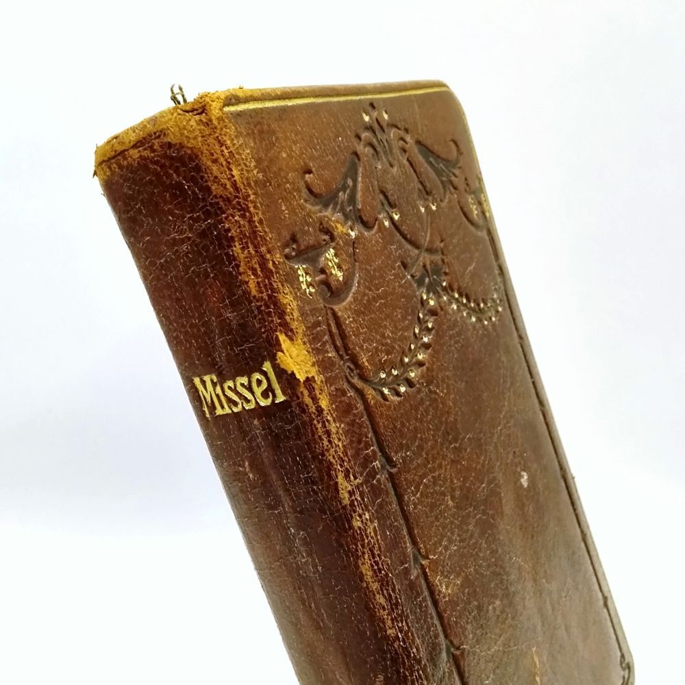 祈祷書 ミセル アンティーク 1900年代初期 フランス 革装 挿画入