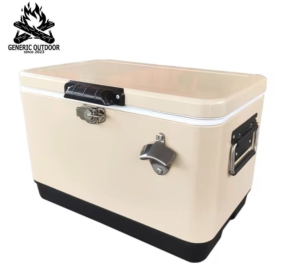 GENERIC OUTDOOR ビンテージ メタルクーラーボックス 30l レッド