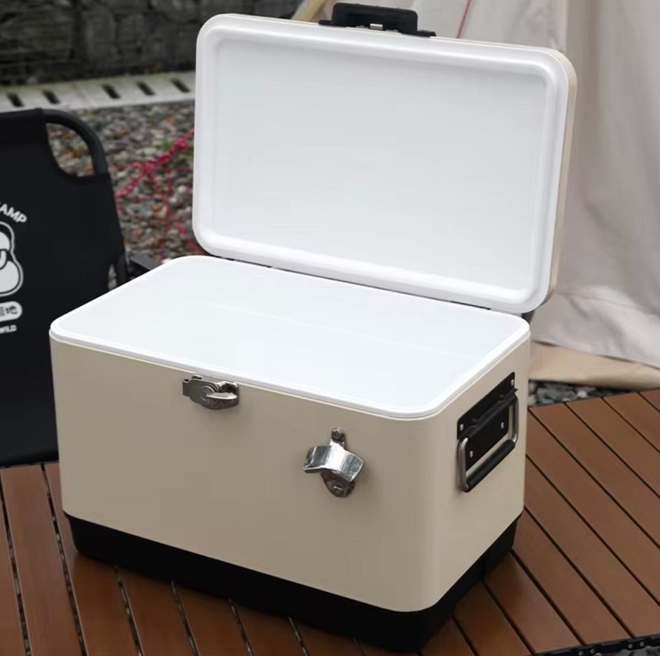 GENERIC OUTDOOR ビンテージ メタルクーラーボックス 30l レッド