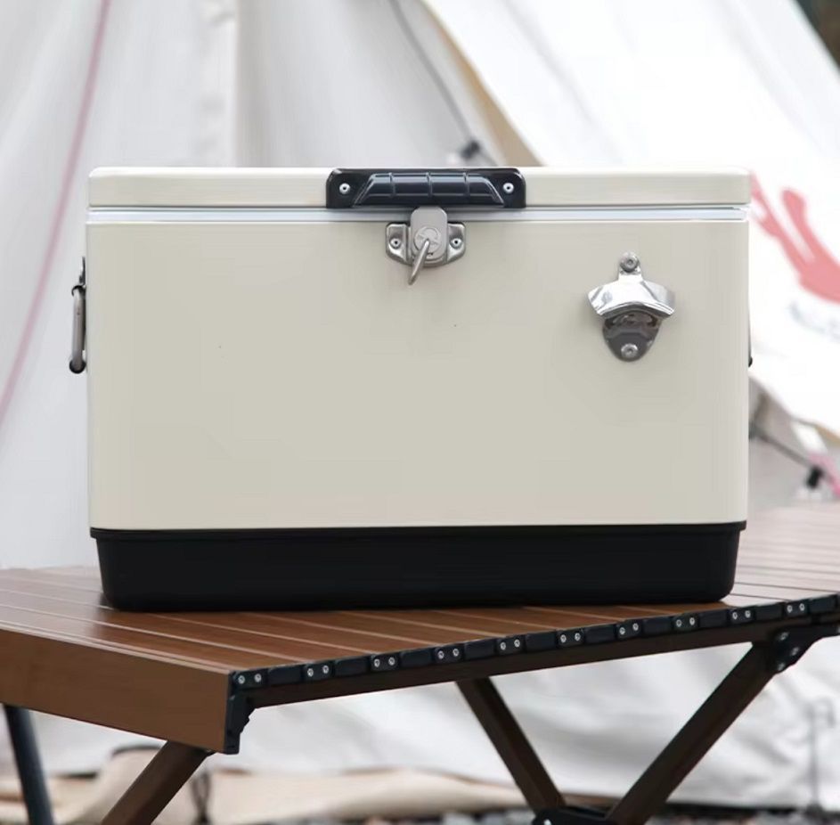 GENERIC OUTDOOR ビンテージ メタルクーラーボックス 30l レッド 