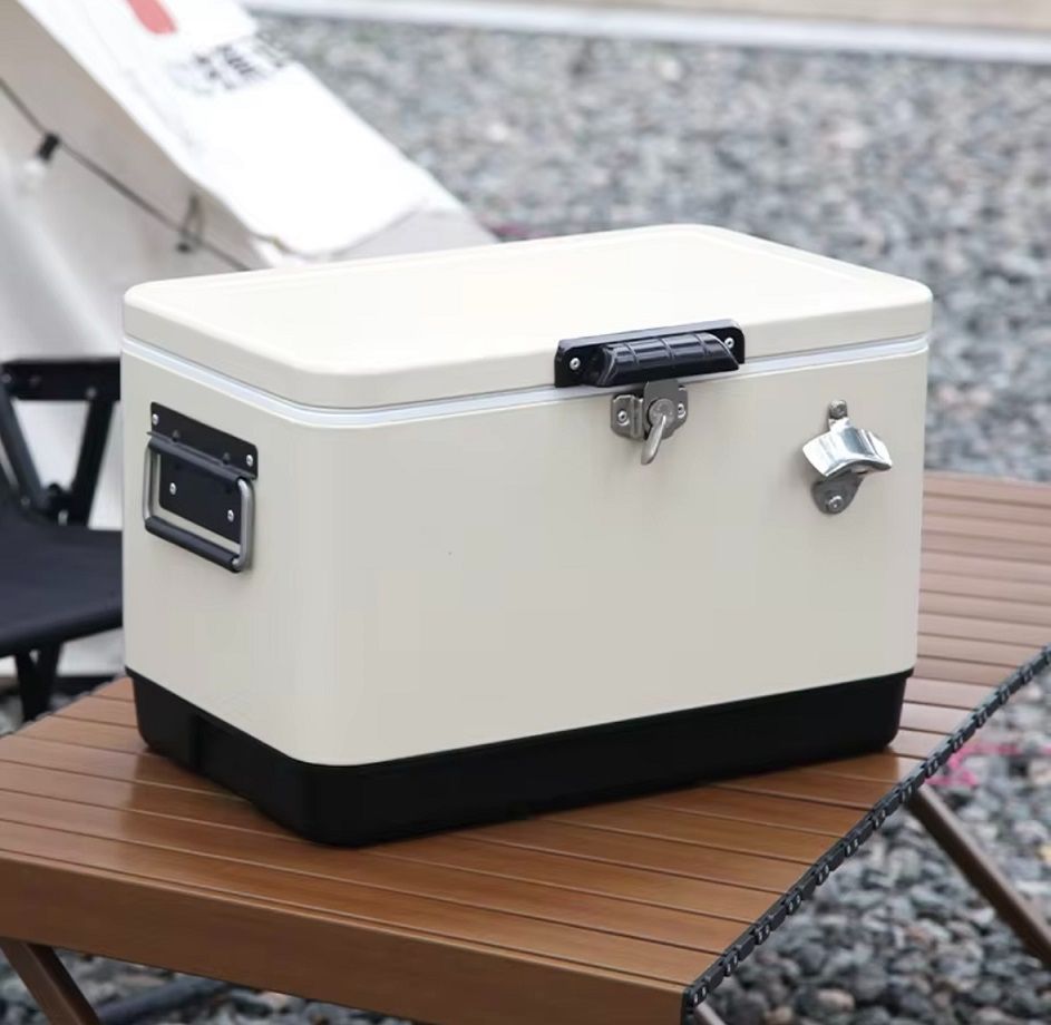 GENERIC OUTDOOR ビンテージ メタルクーラーボックス 30l レッド