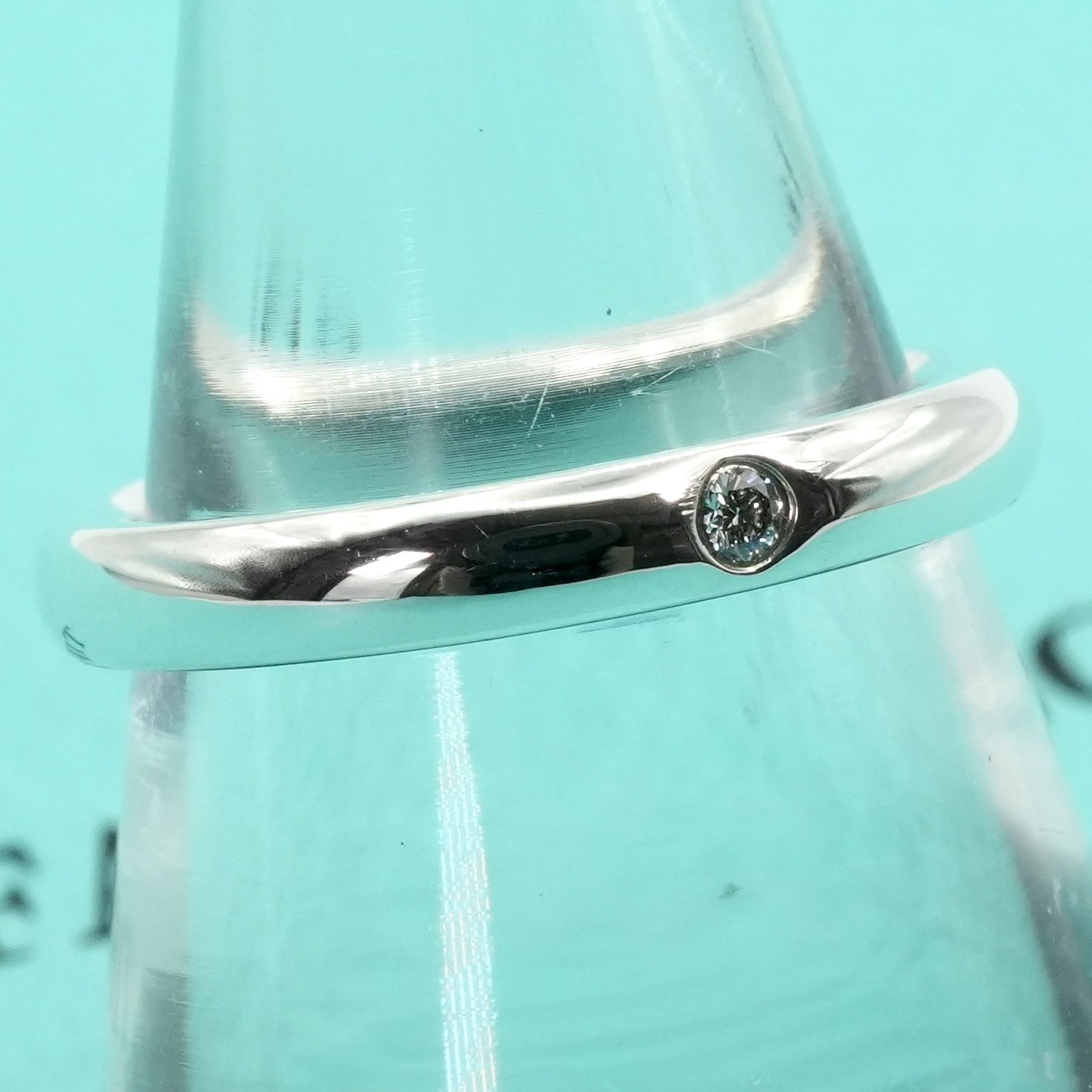 極美品10号 ティファニー ダイヤ スタッキングバンド リング/25-2484