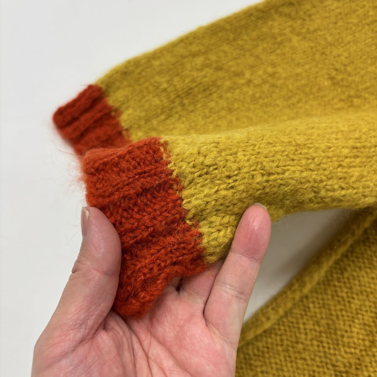 MONCLER モンクレール 茶タグ モヘア 混 マフラー MADE IN ITALY