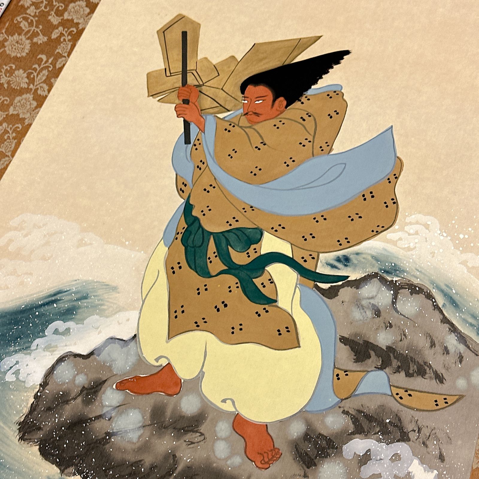 模写】希少！掛軸 金刀比羅大神 秀幸 人物画 日本画 仏画 金刀比羅宮