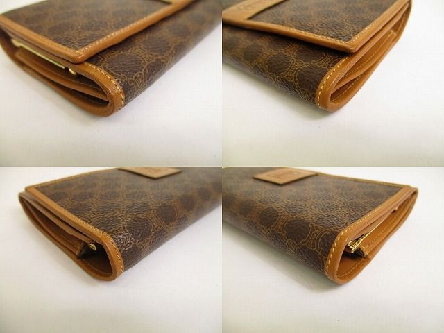 CELINE セリーヌ　マカダム　長財布　ロングウォレット　がま口　ヴィンテージ CELINE セリーヌ マカダム 長財布 ロングウォレット がま口