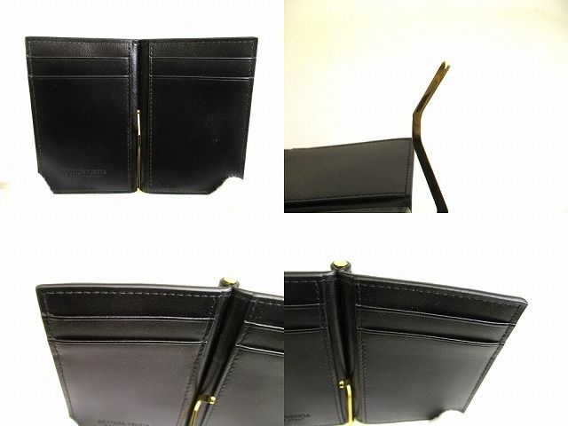 ボッテガヴェネタ BOTTEGA VENETA カセット レザー マネークリップ付き