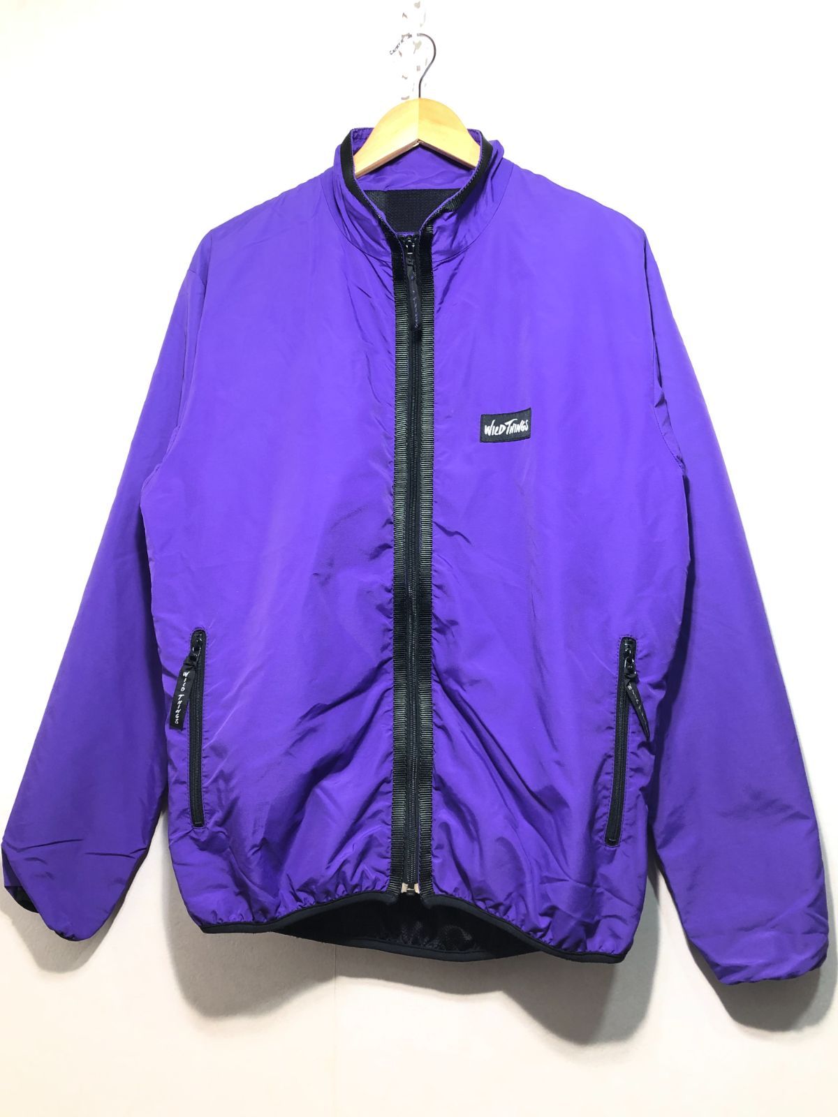 212162 WILD THINGS ナイロン ジップ ジャケット L パープル 90s MADE