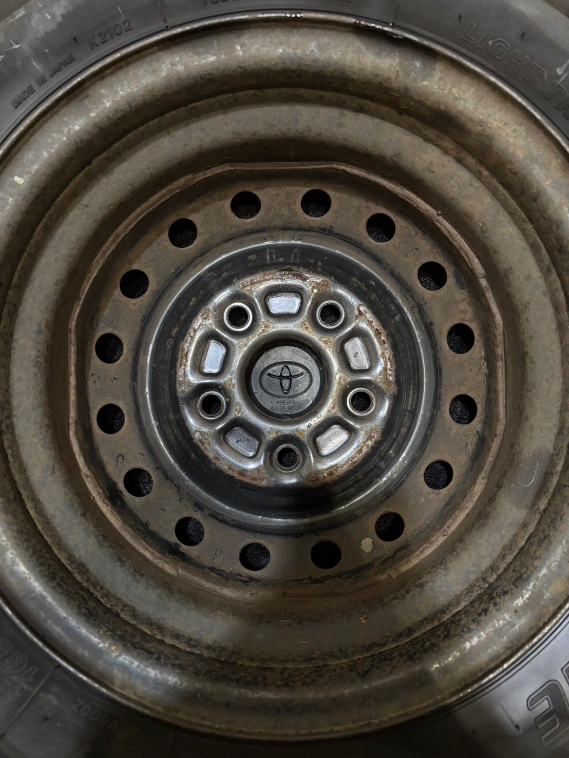 ☆165R13LT 8PR BRIDGESTONE/V600 25年製 トヨタ 純正 スチール 13