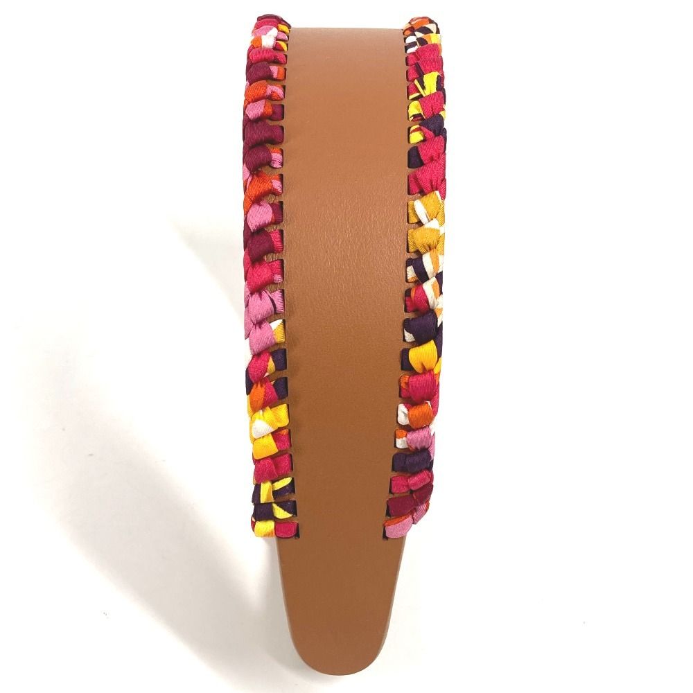 HERMESカチューシャ　グレースシルク新品未使用 HERMES エルメス カチューシャ グレースシルク グレース シルク レザー