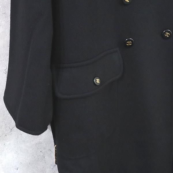 広尾店】美品 シャネル CHANEL ダブルブレスト ロングコート カシミヤ
